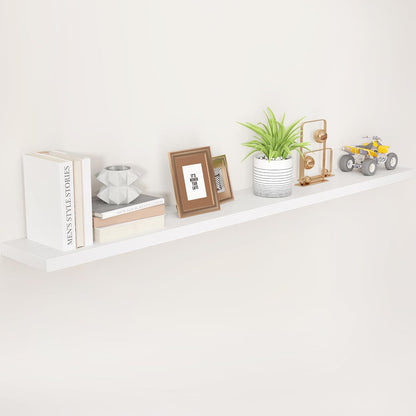 ShelfLoft 9.3"D x 1.5"H White Floating Shelves for Wall Storage