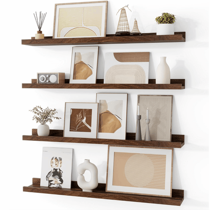 ShelfLoft 4.7 Inch Deep Floating Wall Shelves Picture Ledge Shelf,4 Pack