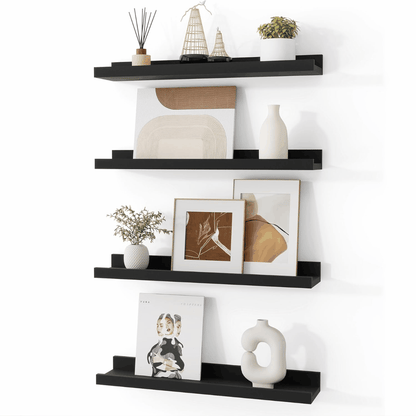 ShelfLoft 4.7 Inch Deep Floating Wall Shelves Picture Ledge Shelf,4 Pack