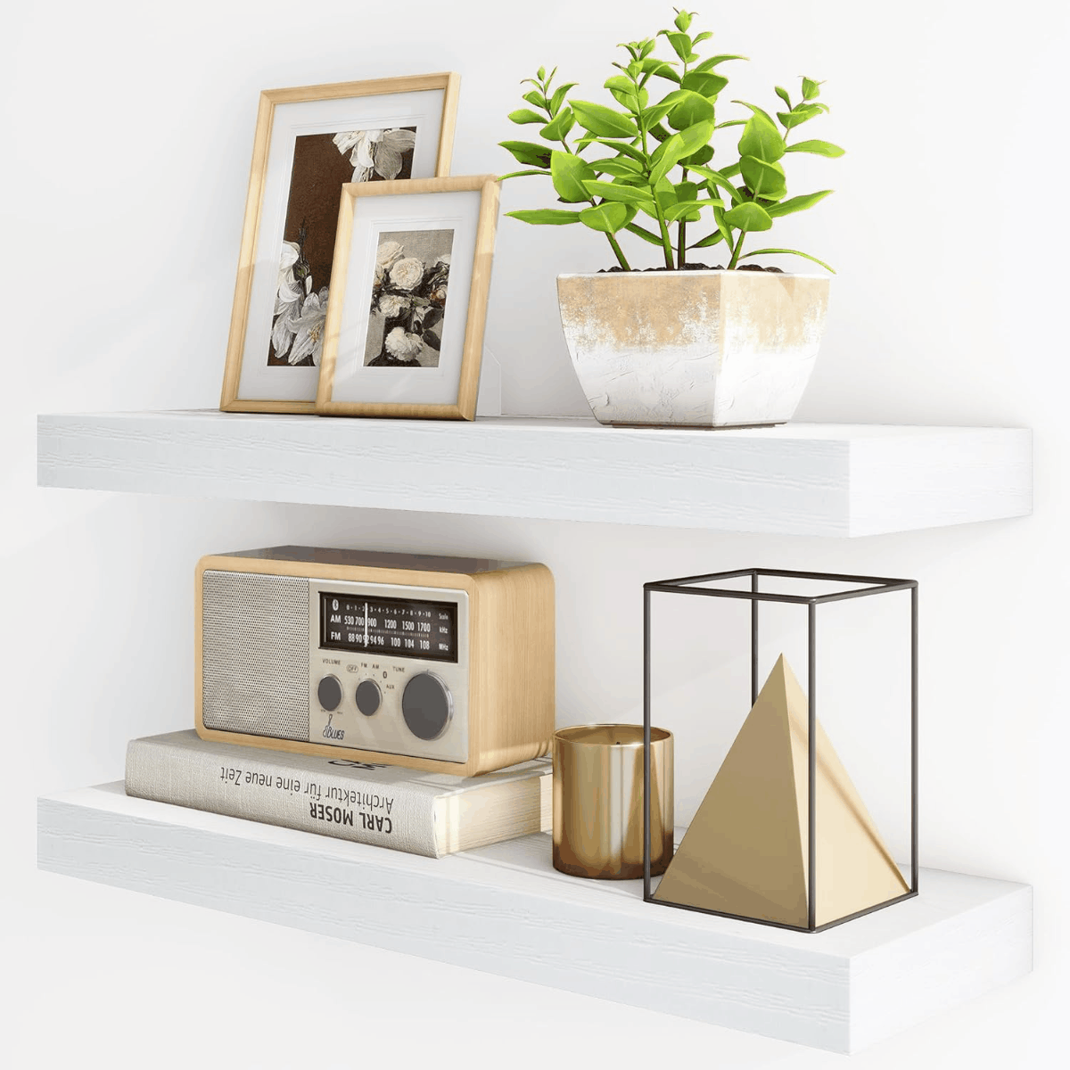 ShelfLoft 7 Inch Deep Fireplace Mantel Wall Mounted Farmhouse Floating Display Shelf